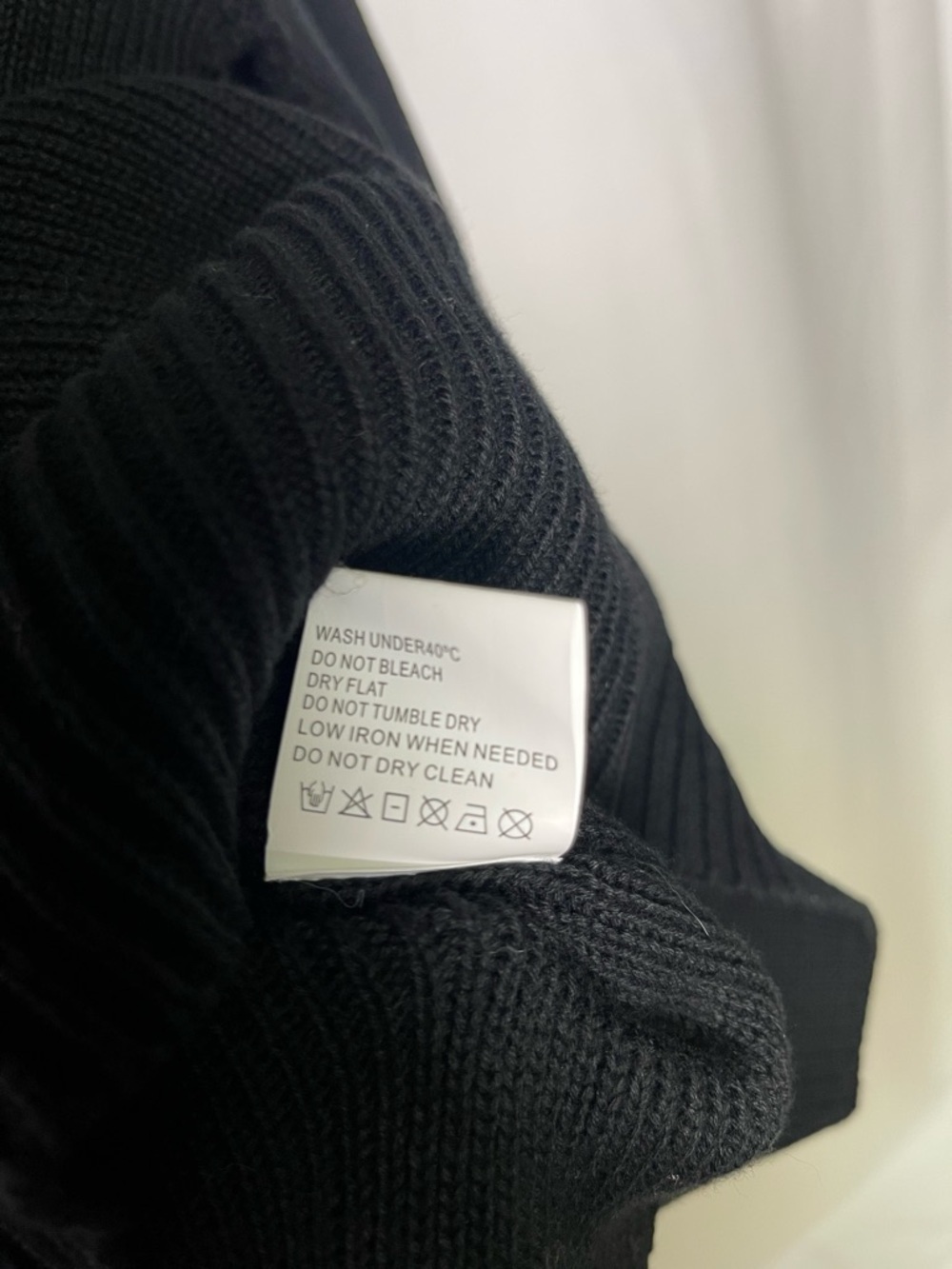 Classic Black Crewneck Sweater - Picture 3 of 10